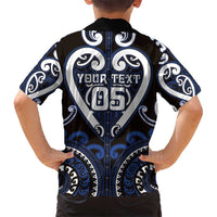 Custom Aotearoa Ngati Tuwharetoa Kid Hawaiian Shirt Maori Tribal Pattern
