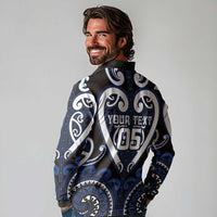 Custom Aotearoa Ngati Tuwharetoa Long Sleeve Polo Shirt Maori Tribal Pattern LT05 - Polynesian Pride