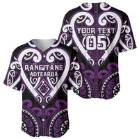 Custom Aotearoa Rangitane Baseball Jersey Maori Tribal Pattern