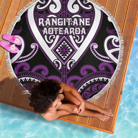 Aotearoa Rangitane Beach Blanket Maori Tribal Pattern