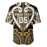 Custom Aotearoa Taranaki Baseball Jersey Maori Tribal Pattern