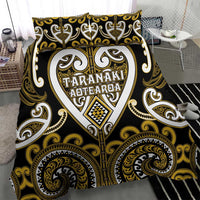 Aotearoa Taranaki Bedding Set Maori Tribal Pattern