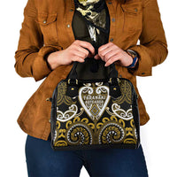 Aotearoa Taranaki Shoulder Handbag Maori Tribal Pattern