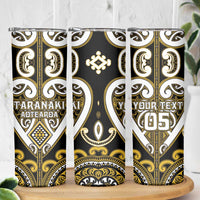 Custom Aotearoa Taranaki Skinny Tumbler Maori Tribal Pattern