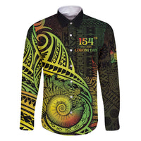 Personalised Fiji Lovoni Day Family Matching Tank Maxi Dress and Hawaiian Shirt 154th Years