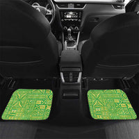 Fiji Lovoni Car Mats Fijian Tapa Salusalu Green Glitter