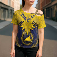 Tokelau Tokehega Day Cross Shoulder Shirt National Badge Special Style - Polynesian Pride