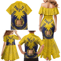 Tokelau Tokehega Day Family Matching Mermaid Dress and Hawaiian Shirt National Badge Special Style - Polynesian Pride