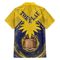 Tokelau Tokehega Day Family Matching Off Shoulder Maxi Dress and Hawaiian Shirt National Badge Special Style - Polynesian Pride