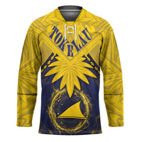 Tokelau Tokehega Day Hockey Jersey National Badge Special Style LT05 Unisex Yellow - Polynesian Pride