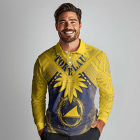 Tokelau Tokehega Day Long Sleeve Polo Shirt National Badge Special Style - Polynesian Pride