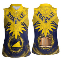 Tokelau Tokehega Day Women Sleeveless Polo Shirt National Badge Special Style - Polynesian Pride