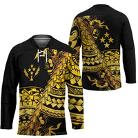 Kosrae Liberation Day Hockey Jersey Polynesian Floral Tattoo - Polynesian Pride