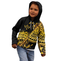 Kosrae Liberation Day Kid Hoodie Polynesian Floral Tattoo - Polynesian Pride