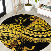 Kosrae Liberation Day Round Carpet Polynesian Floral Tattoo - Polynesian Pride