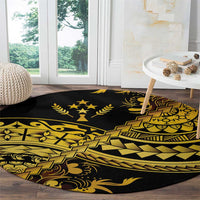 Kosrae Liberation Day Round Carpet Polynesian Floral Tattoo - Polynesian Pride