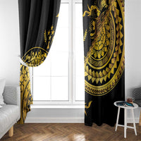 Kosrae Liberation Day Window Curtain Polynesian Floral Tattoo - Polynesian Pride