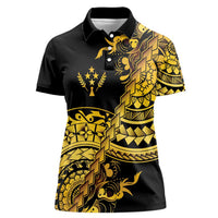 Kosrae Liberation Day Women Polo Shirt Polynesian Floral Tattoo - Polynesian Pride