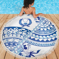 Pohnpei Liberation Day Beach Blanket Polynesian Floral Tattoo - Polynesian Pride