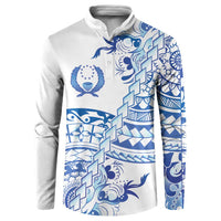 Pohnpei Liberation Day Button Sweatshirt Polynesian Floral Tattoo - Polynesian Pride