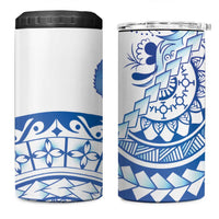 Pohnpei Liberation Day 4 in 1 Can Cooler Tumbler Polynesian Floral Tattoo LT05 One Size: 16 oz White - Polynesian Pride
