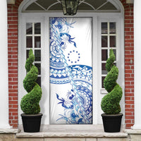 Pohnpei Liberation Day Door Cover Polynesian Floral Tattoo - Polynesian Pride