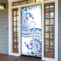 Pohnpei Liberation Day Door Cover Polynesian Floral Tattoo - Polynesian Pride