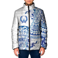 Pohnpei Liberation Day Padded Jacket Polynesian Floral Tattoo - Polynesian Pride