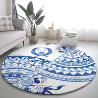Pohnpei Liberation Day Round Carpet Polynesian Floral Tattoo LT05 - Polynesian Pride