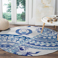 Pohnpei Liberation Day Round Carpet Polynesian Floral Tattoo LT05 - Polynesian Pride
