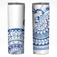 Pohnpei Liberation Day Skinny Tumbler Polynesian Floral Tattoo - Polynesian Pride