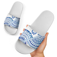 Pohnpei Liberation Day Slide Sandals Polynesian Floral Tattoo - Polynesian Pride