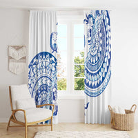 Pohnpei Liberation Day Window Curtain Polynesian Floral Tattoo - Polynesian Pride