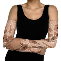 Hawaii Brown Hibiscus Pikake Lei Arm Sleeves - Polynesian Pride