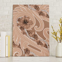 Hawaii Brown Hibiscus Pikake Lei Canvas Wall Art LT05 Without Frame Brown - Polynesian Pride