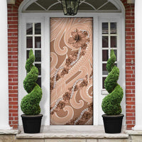 Hawaii Brown Hibiscus Pikake Lei Door Cover - Polynesian Pride