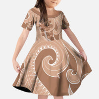 Hawaii Brown Hibiscus Pikake Lei Family Matching Puletasi and Hawaiian Shirt - Polynesian Pride