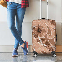 Hawaii Brown Hibiscus Pikake Lei Luggage Cover LT05 - Polynesian Pride