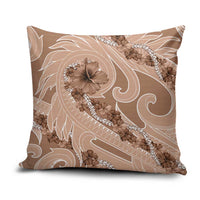 Hawaii Brown Hibiscus Pikake Lei Pillow Cover - Polynesian Pride