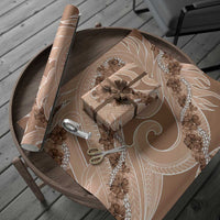 Hawaii Brown Hibiscus Pikake Lei Wrapping Paper - Polynesian Pride