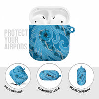 Hawaii Blue Hibiscus Pikake Lei AirPods Case LT05 - Polynesian Pride