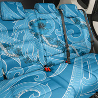 Hawaii Blue Hibiscus Pikake Lei Back Car Seat Cover LT05 - Polynesian Pride