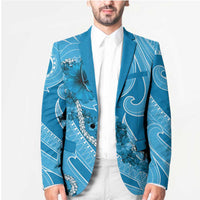 Hawaii Blue Hibiscus Pikake Lei Blazer LT05 - Polynesian Pride