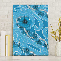 Hawaii Blue Hibiscus Pikake Lei Canvas Wall Art LT05 Without Frame Blue - Polynesian Pride