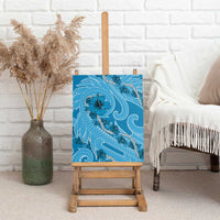 Hawaii Blue Hibiscus Pikake Lei Canvas Wall Art LT05 - Polynesian Pride