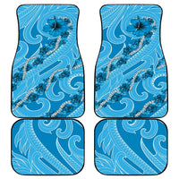 Hawaii Blue Hibiscus Pikake Lei Car Mats - Polynesian Pride