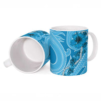 Hawaii Blue Hibiscus Pikake Lei Ceramic Mug - Polynesian Pride