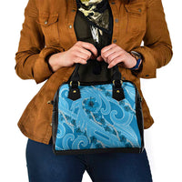 Hawaii Blue Hibiscus Pikake Lei Shoulder Handbag - Polynesian Pride