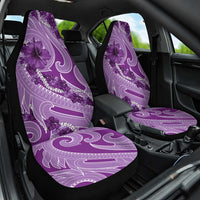 Hawaii Violet Hibiscus Pikake Lei Car Seat Cover - Polynesian Pride
