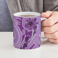 Hawaii Violet Hibiscus Pikake Lei Ceramic Mug - Polynesian Pride